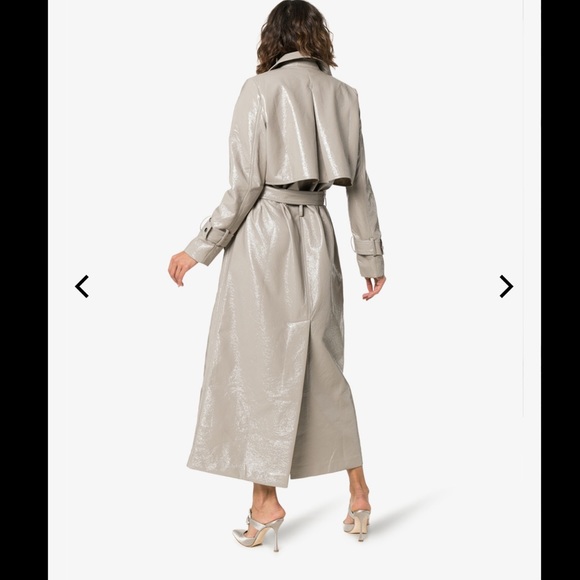 MICHAEL LO SORDO Crinkled Patent-leather Coat - Picture 3 of 10